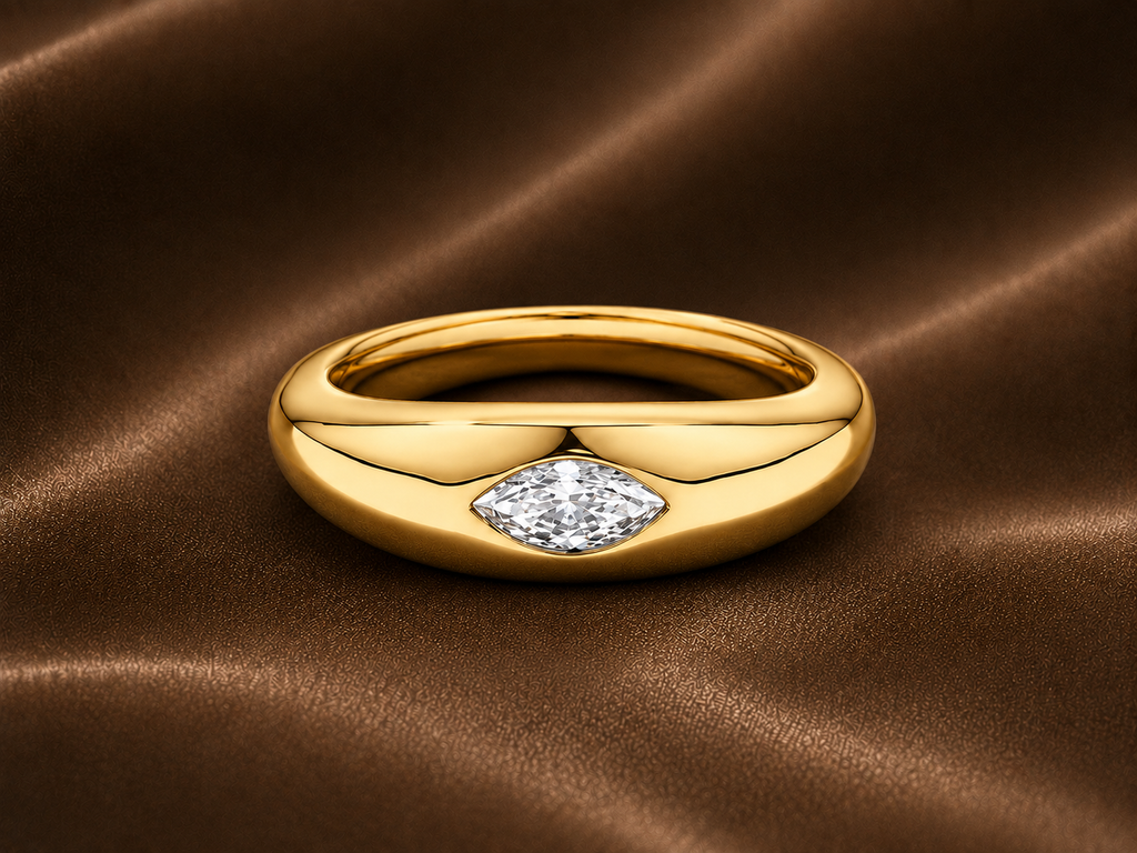 The Sculpted Marquise Dome Ring