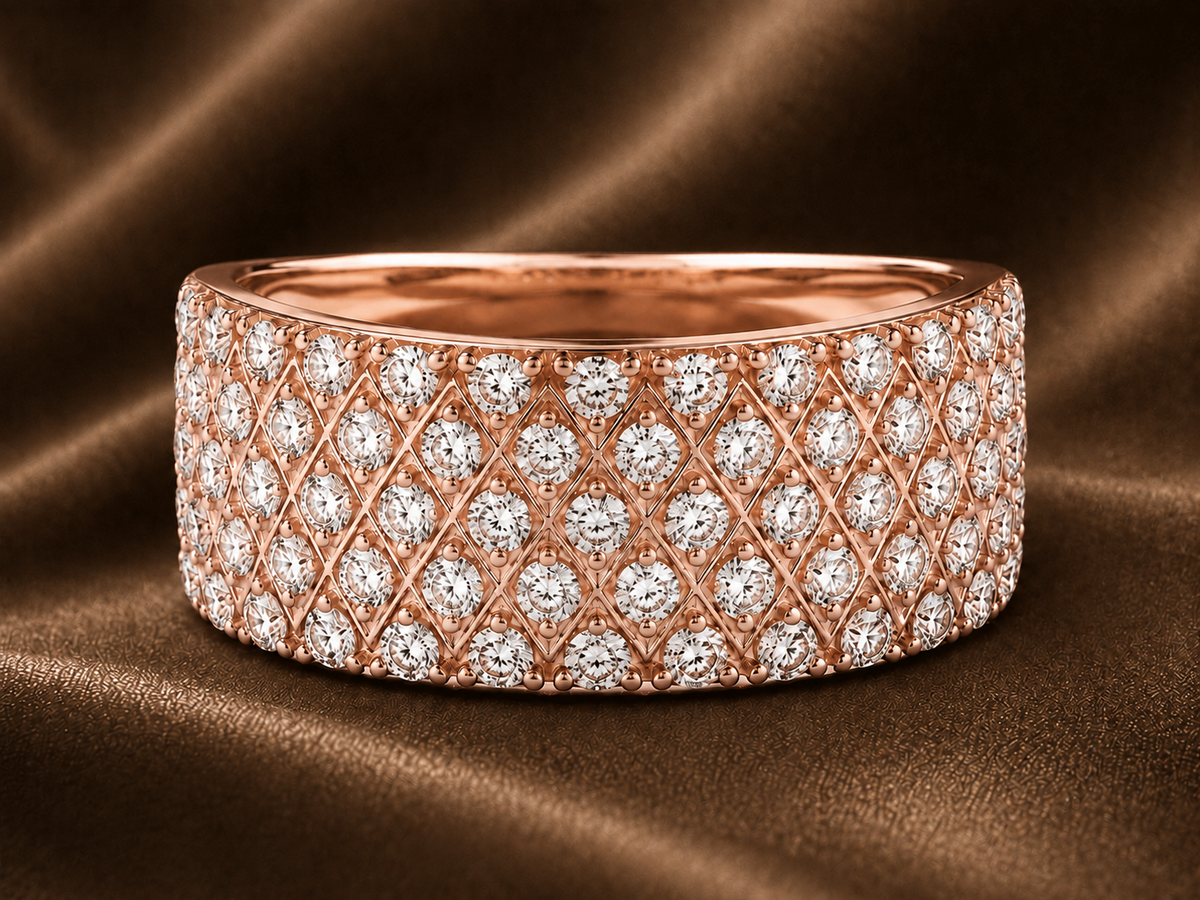 Etoile Pave Diamond Statement Band