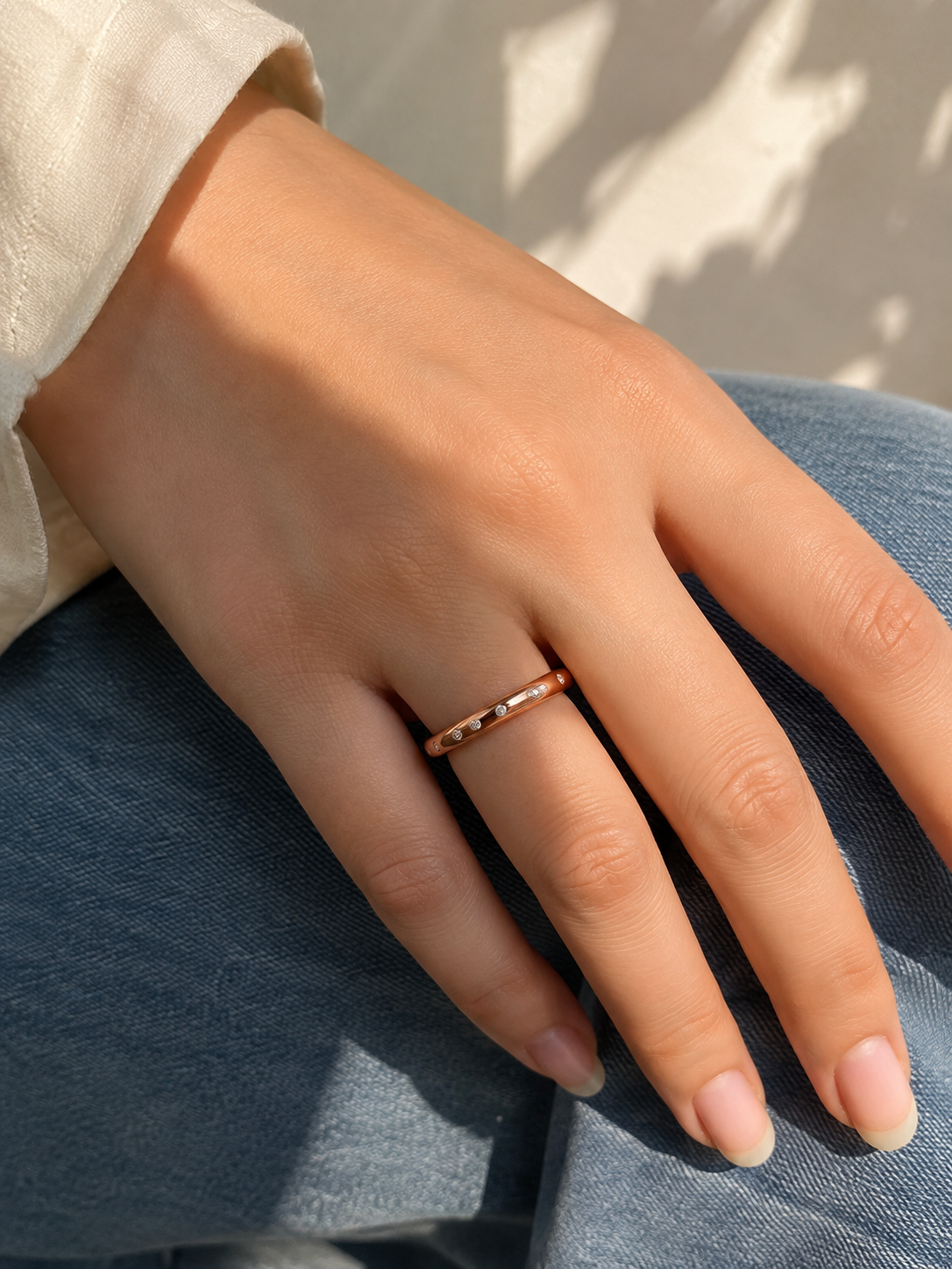 The Guiding Light Flush-Set Lab-Grown Diamond Band
