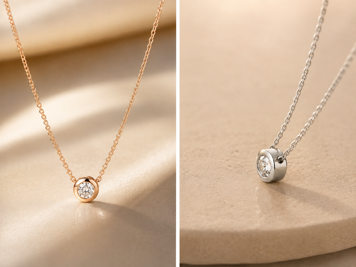 The Pure Light Bezel-Set Solitaire Diamond Necklace