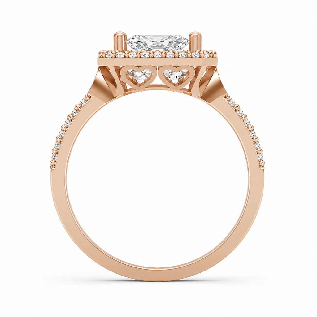 Certified Oval Lab-Grown Diamond Vintage Halo Ring