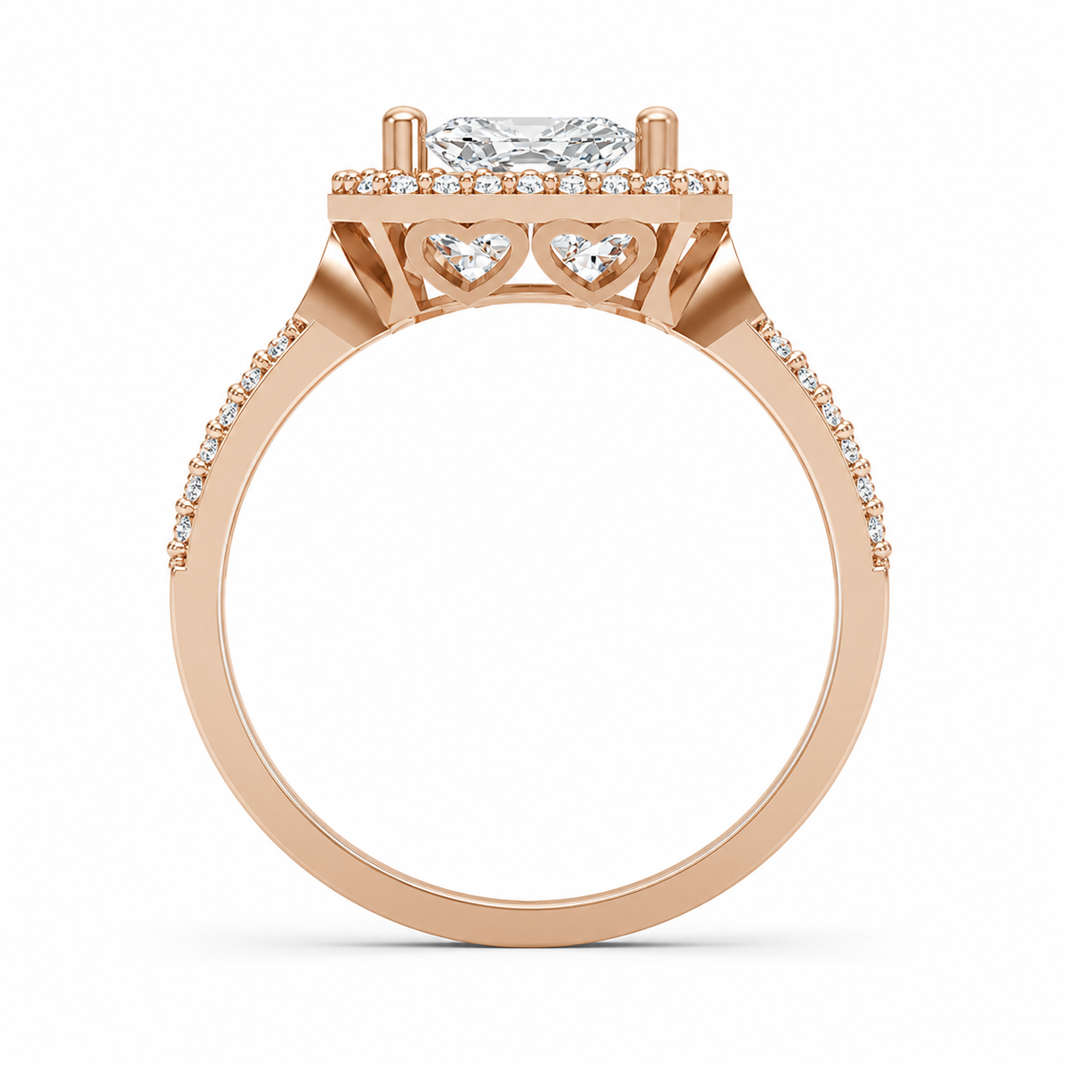 Certified Oval Lab-Grown Diamond Vintage Halo Ring