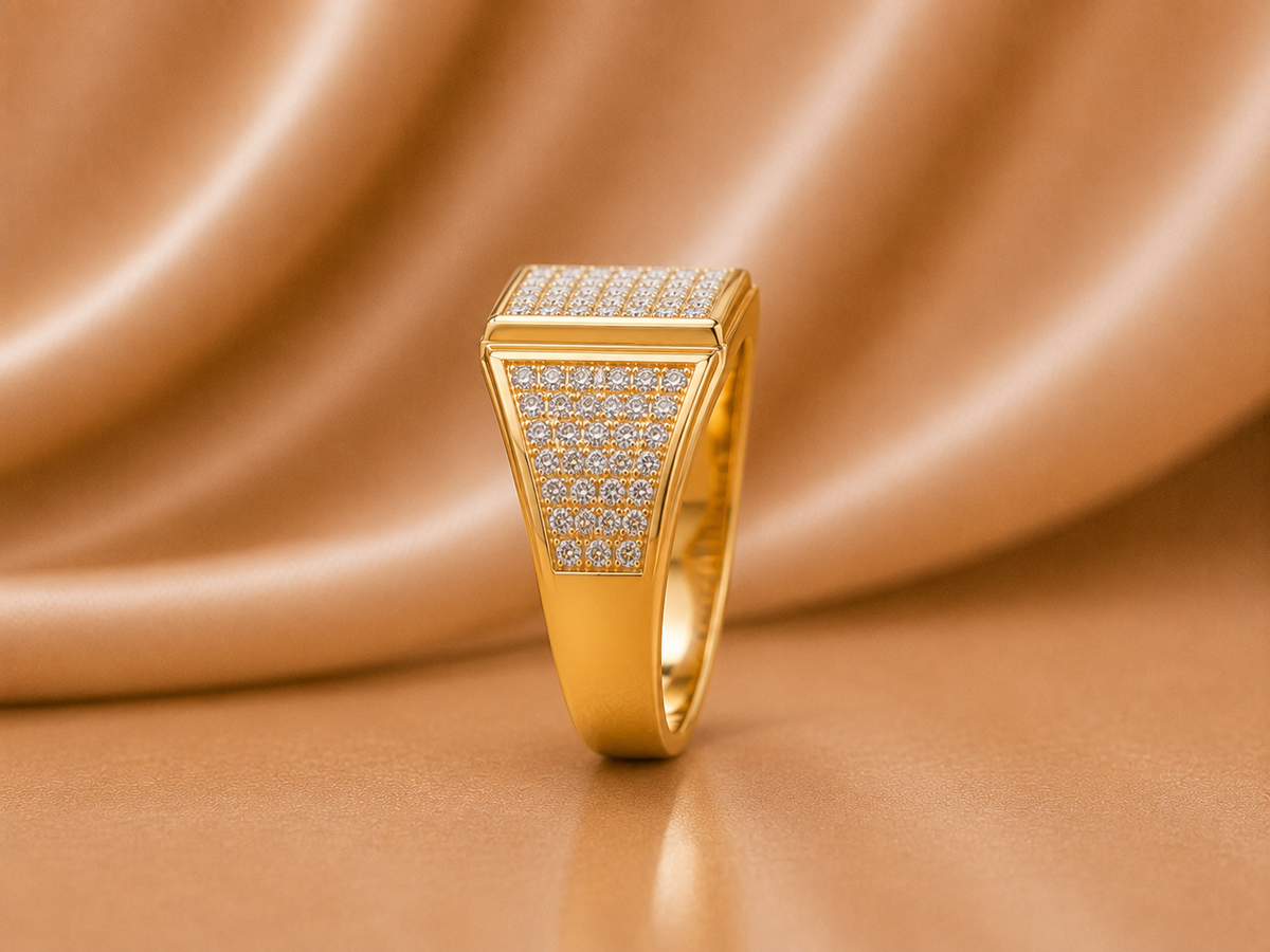 The Absolute Bold Square Natural Diamond Statement Ring