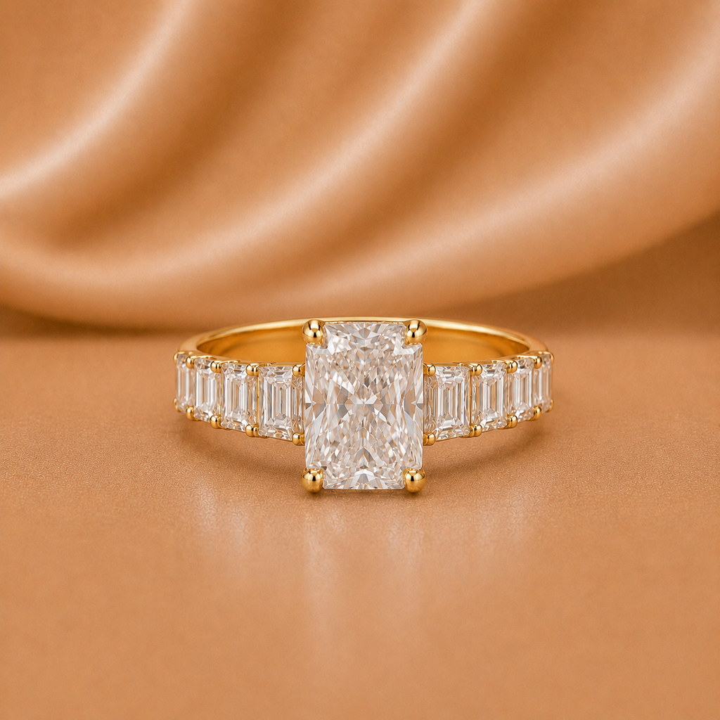 The Sovereign Radiant & Emerald Diamond Ring