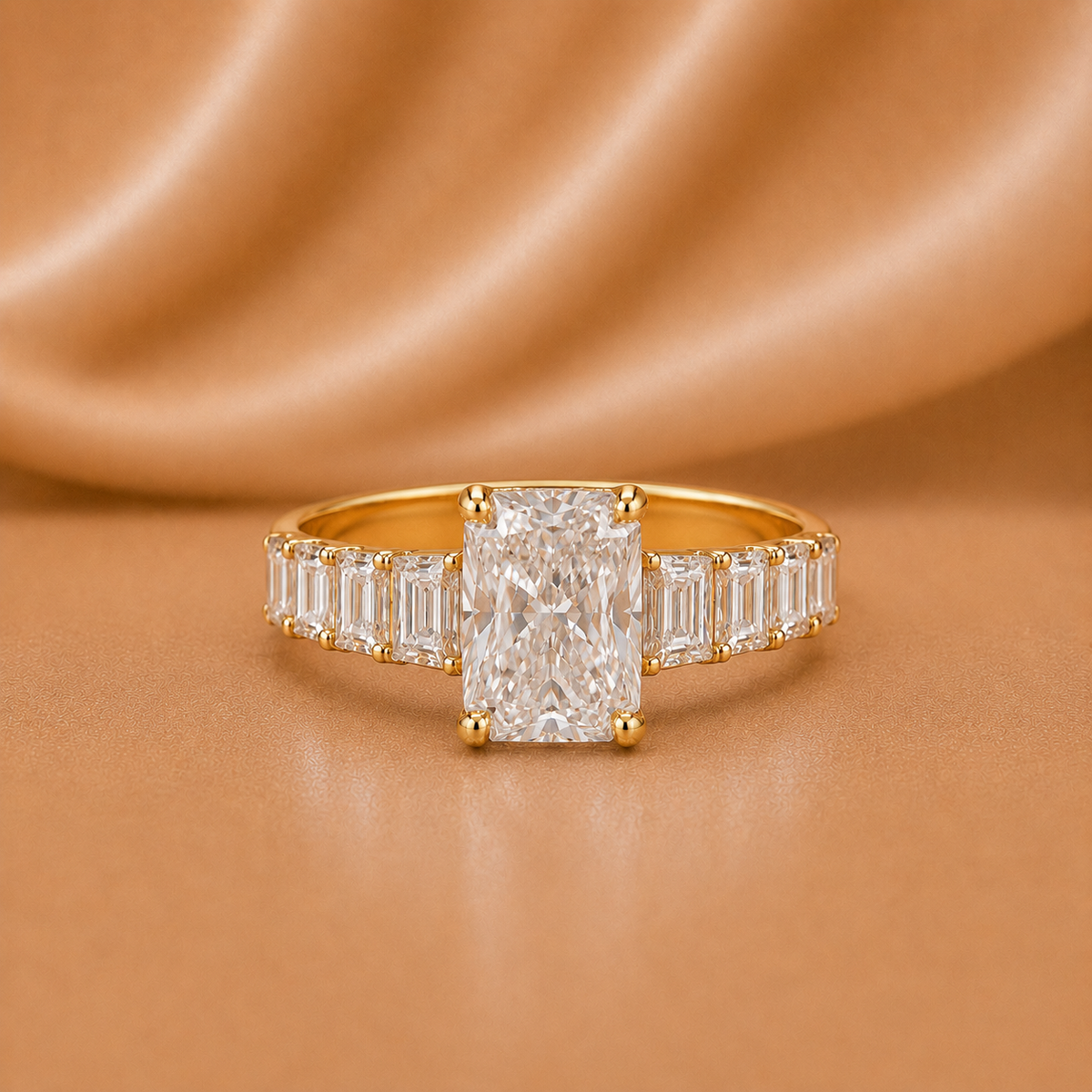The Sovereign Radiant & Emerald Diamond Ring