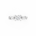 Sculptural Princess Cut Diamond Engagement Ring – VS1 Clarity