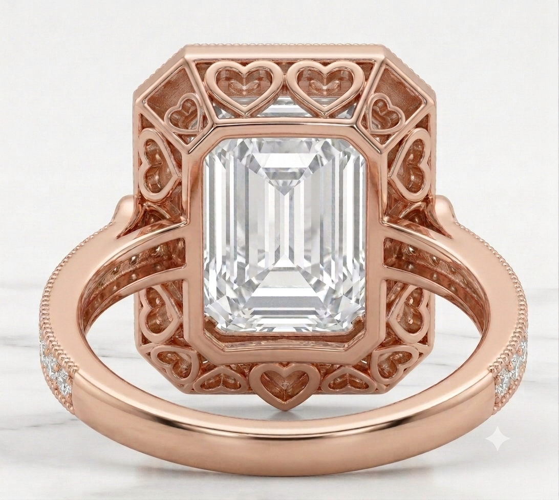 Certified Oval Lab-Grown Diamond Vintage Halo Ring