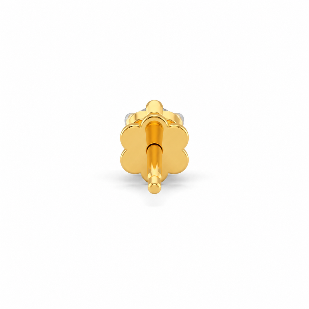 Natural Diamond Nose Pin  18K  Gold