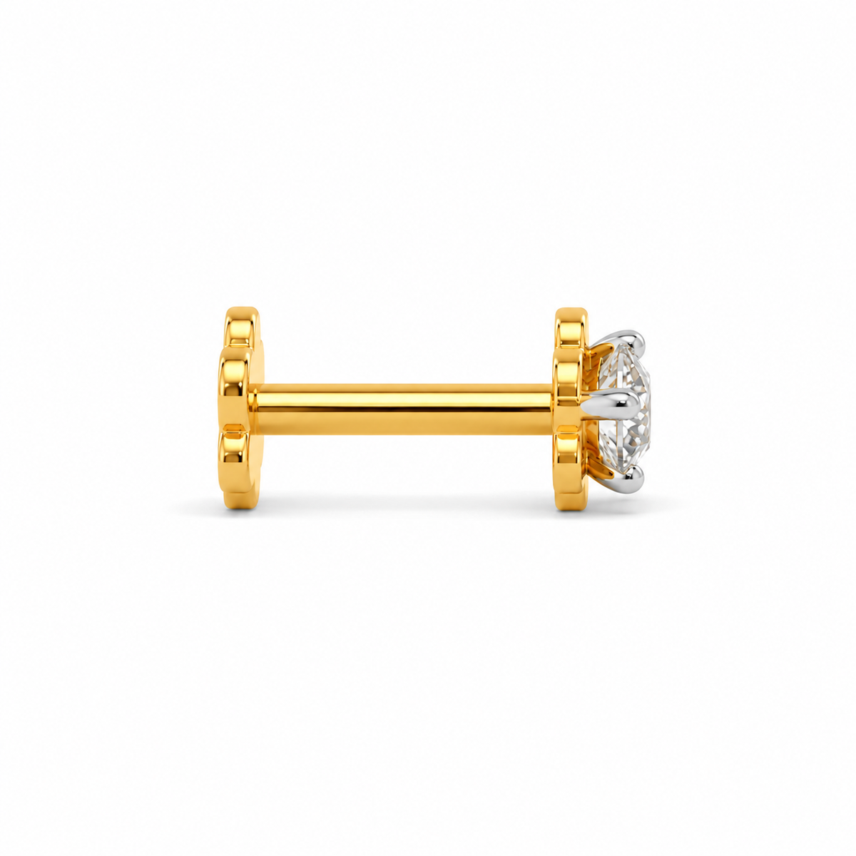 Natural Diamond Nose Pin  18K  Gold