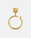 Solitaire Natural Diamond Twist Nose Pin