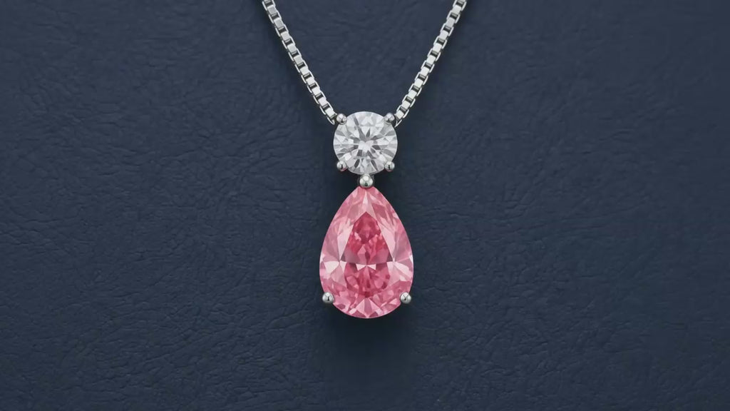 The Eternal Radiance Pink Teardrop Pendant