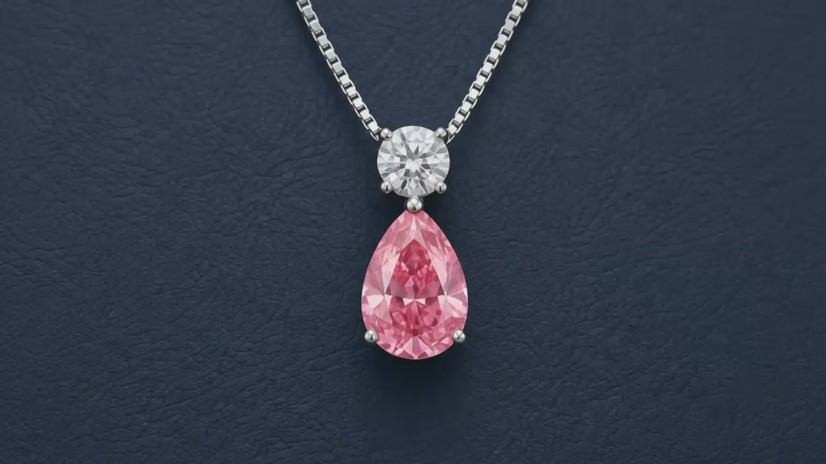 The Eternal Radiance Pink Teardrop Pendant