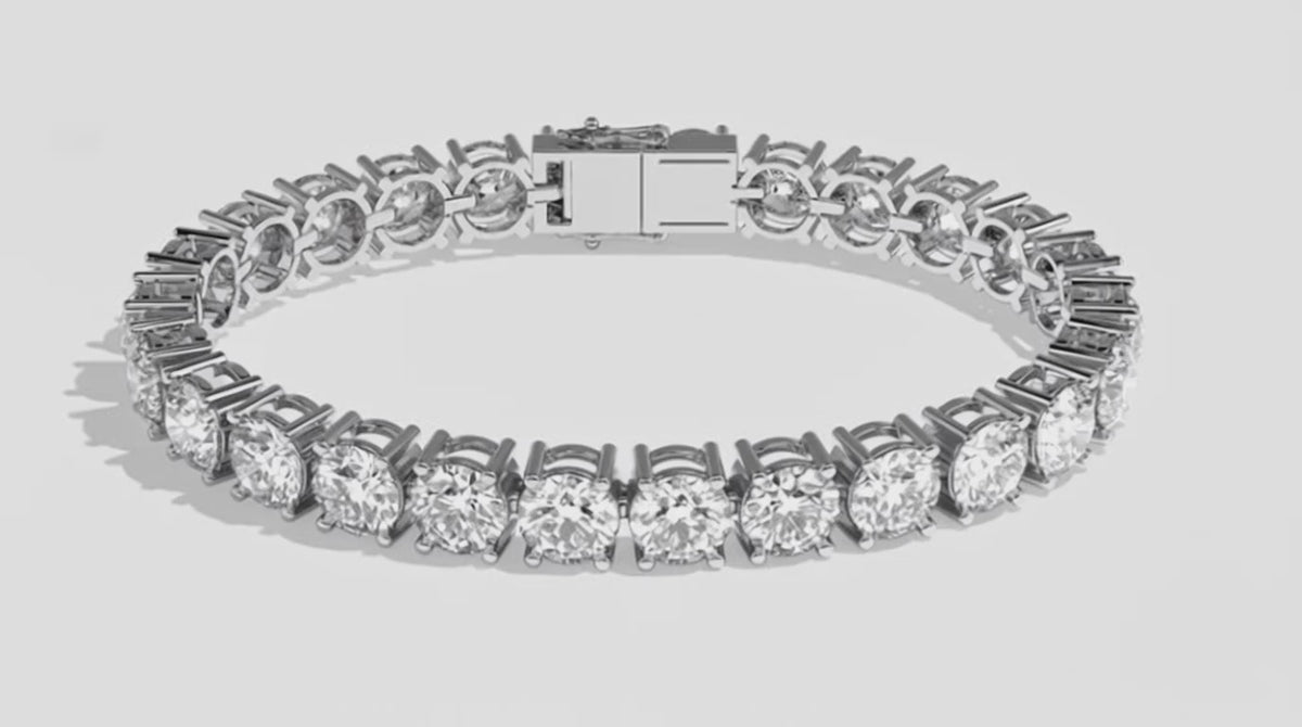 16.00 CTW Premium Diamond Tennis Bracelet – 5mm Round Cut (VS1 Clarity)
