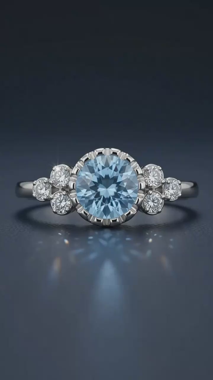Engagement Ring The Celestial Blue Dream Ring | Nova Stella Jewels