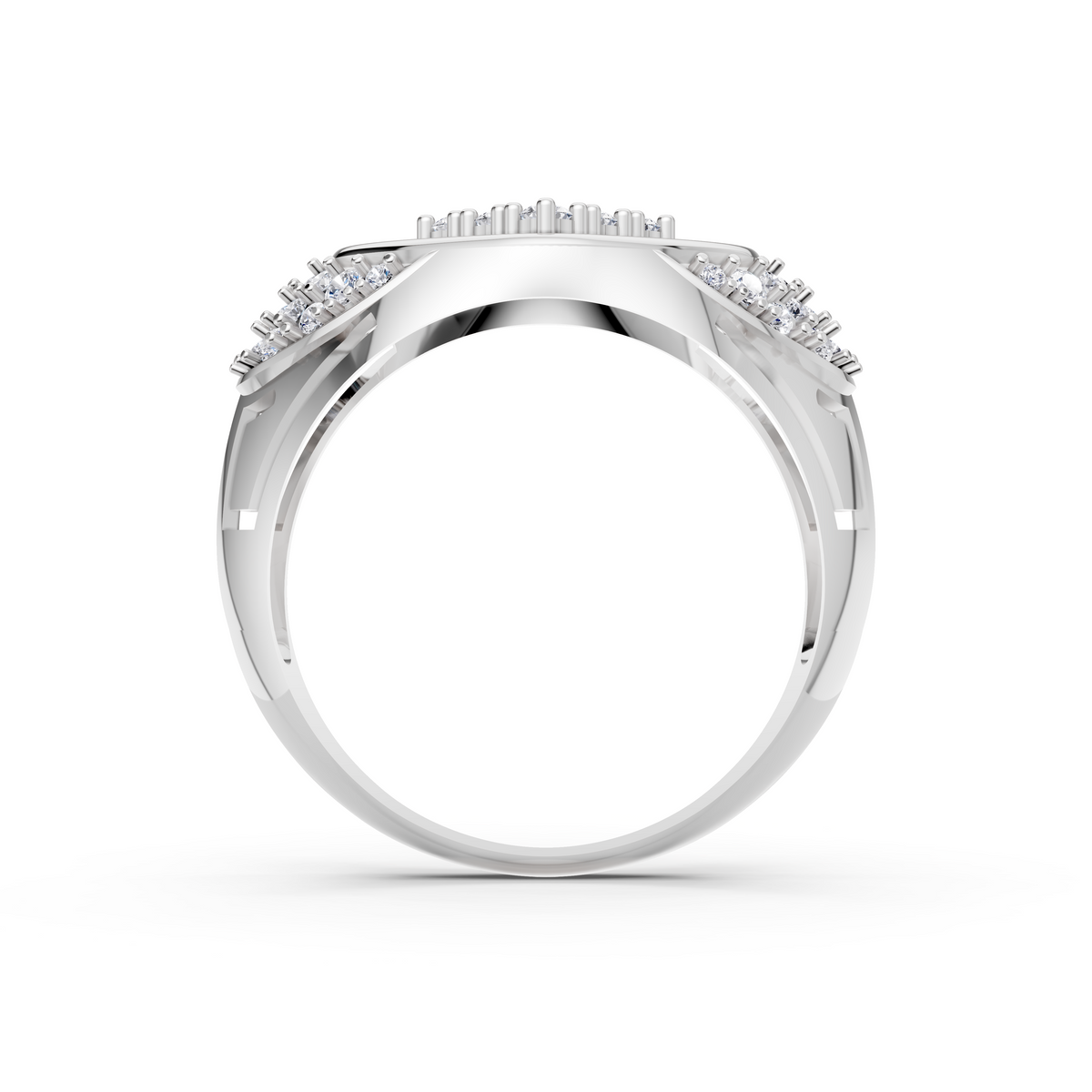 Men's Certified Lab-Grown Diamond Rhombus Cluster Ring
