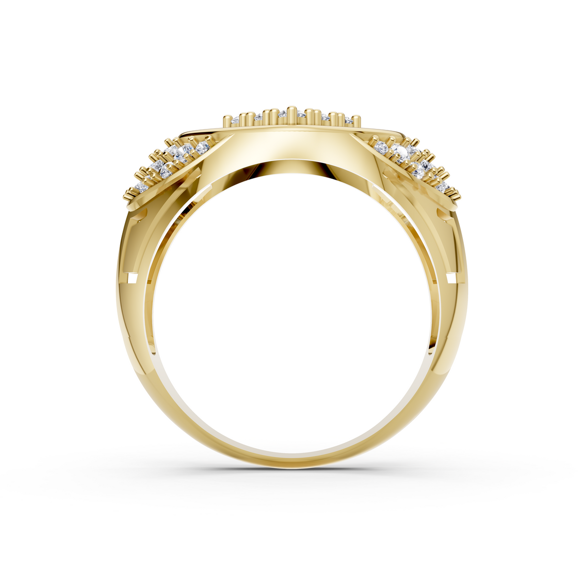 Men's Certified Lab-Grown Diamond Rhombus Cluster Ring