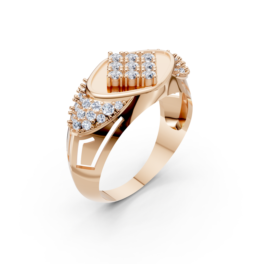 Men's Certified Lab-Grown Diamond Rhombus Cluster Ring