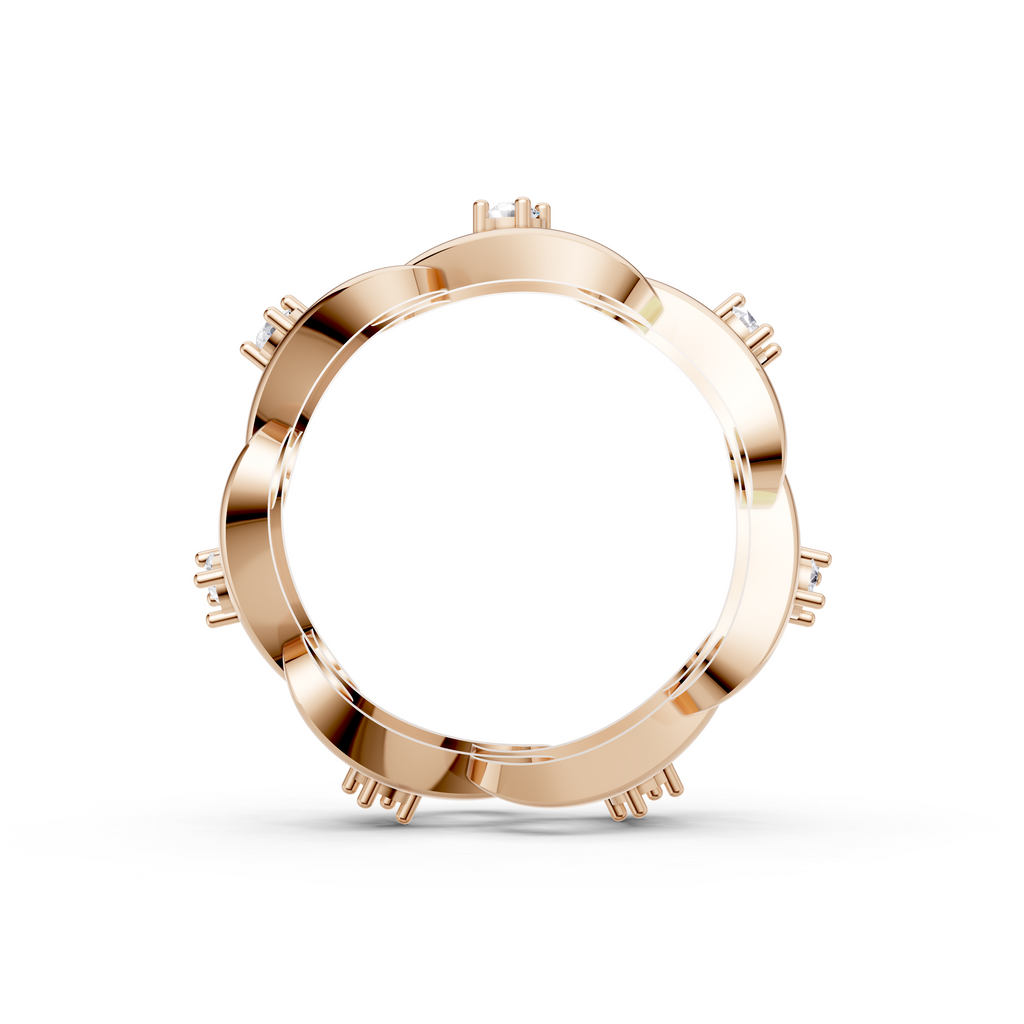Women’s Lab-Grown Diamond Twisted Swirl Eternity Ring