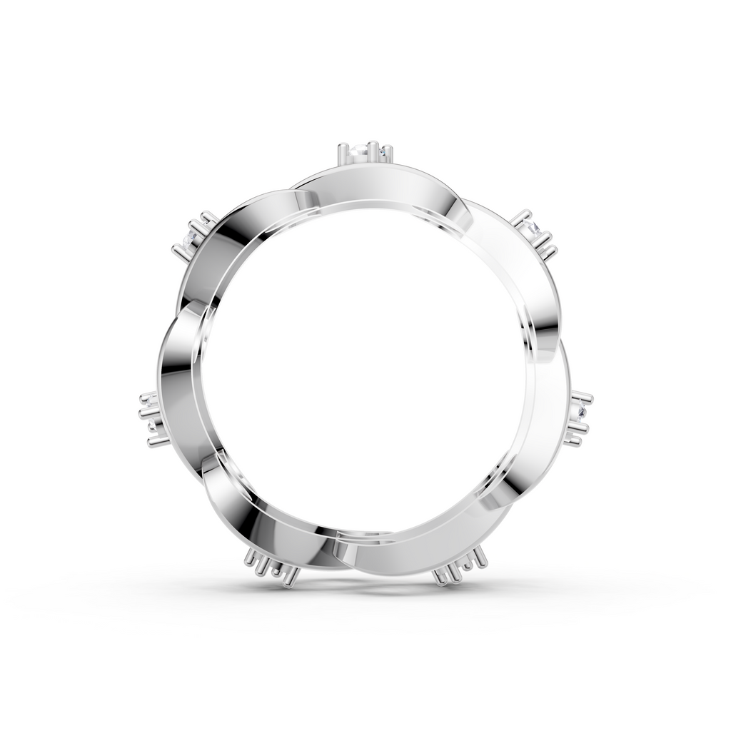 Women’s Lab-Grown Diamond Twisted Swirl Eternity Ring