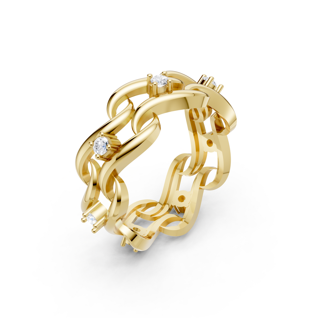 Women’s Lab-Grown Diamond Twisted Swirl Eternity Ring