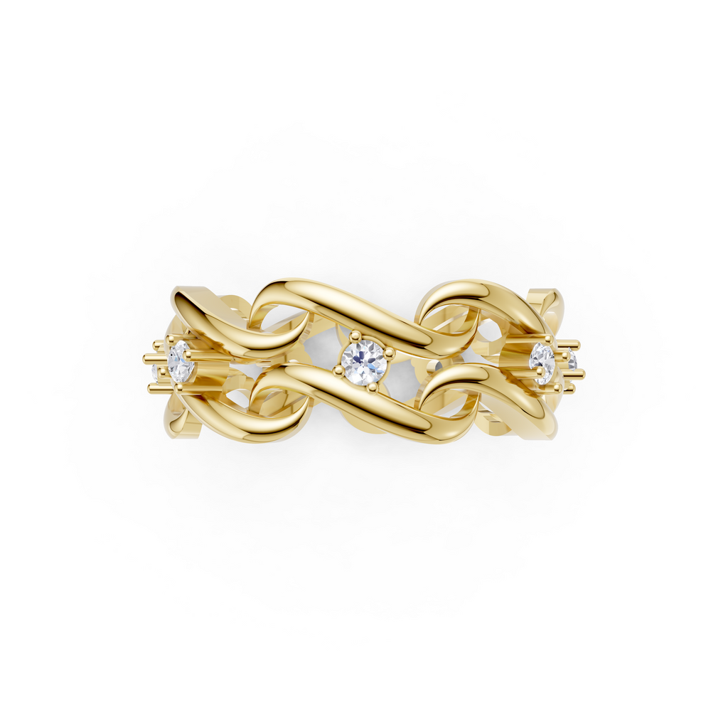 Women’s Lab-Grown Diamond Twisted Swirl Eternity Ring