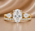 The Eternal Bond Oval & Pear Three-Stone Bridal Set